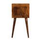 2-Drawer Mini Nightstand - Chestnut Finish