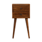2-Drawer Mini Nightstand - Chestnut Finish