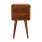 Mini Curved Nightstand - Chestnut Finish
