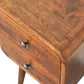 Mini Curved Nightstand - Chestnut Finish
