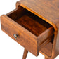 Mini Curved Nightstand - Chestnut Finish