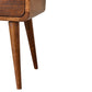 Mini Curved Nightstand - Chestnut Finish