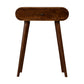 Mini Round Console Table - Chestnut Finish