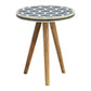 Bone Inlay Tripod Ottoman