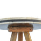Bone Inlay Tripod Ottoman
