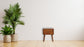 Curved Nightstand - Chestnut Finish