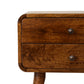 Curved Nightstand - Chestnut Finish