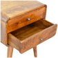 Curved Nightstand - Chestnut Finish