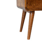 Curved Nightstand - Chestnut Finish