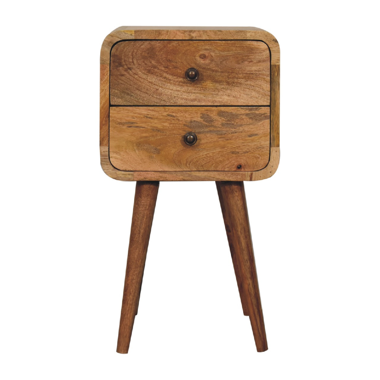 Mini Oak-ish Curved Nightstand