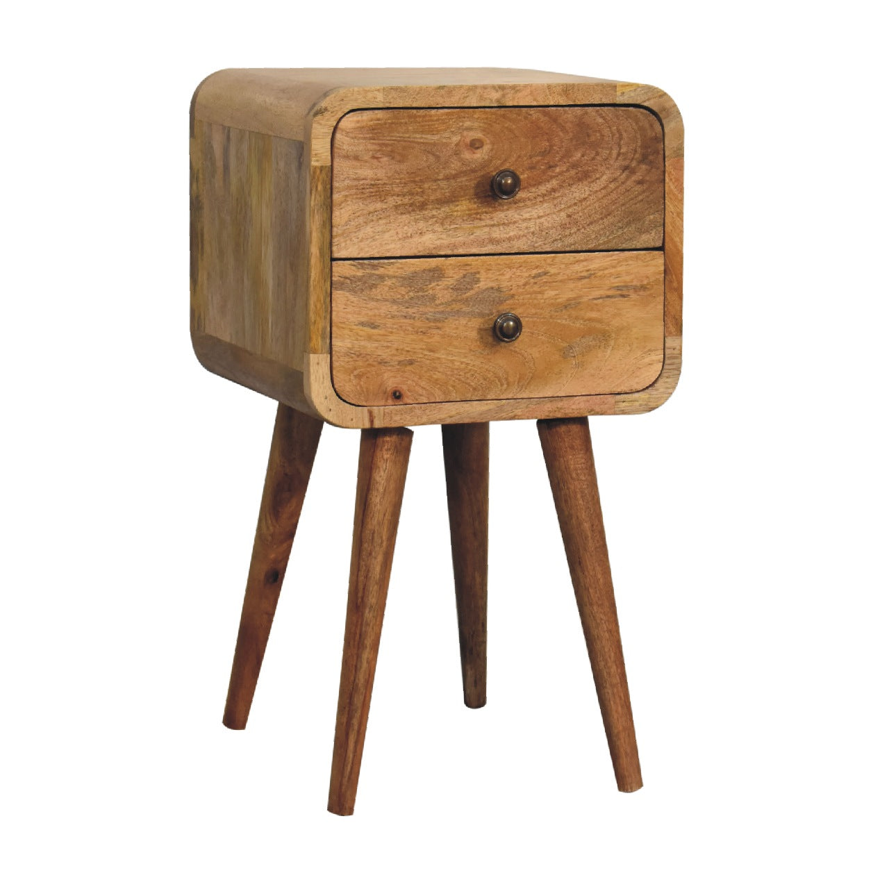 Mini Oak-ish Curved Nightstand