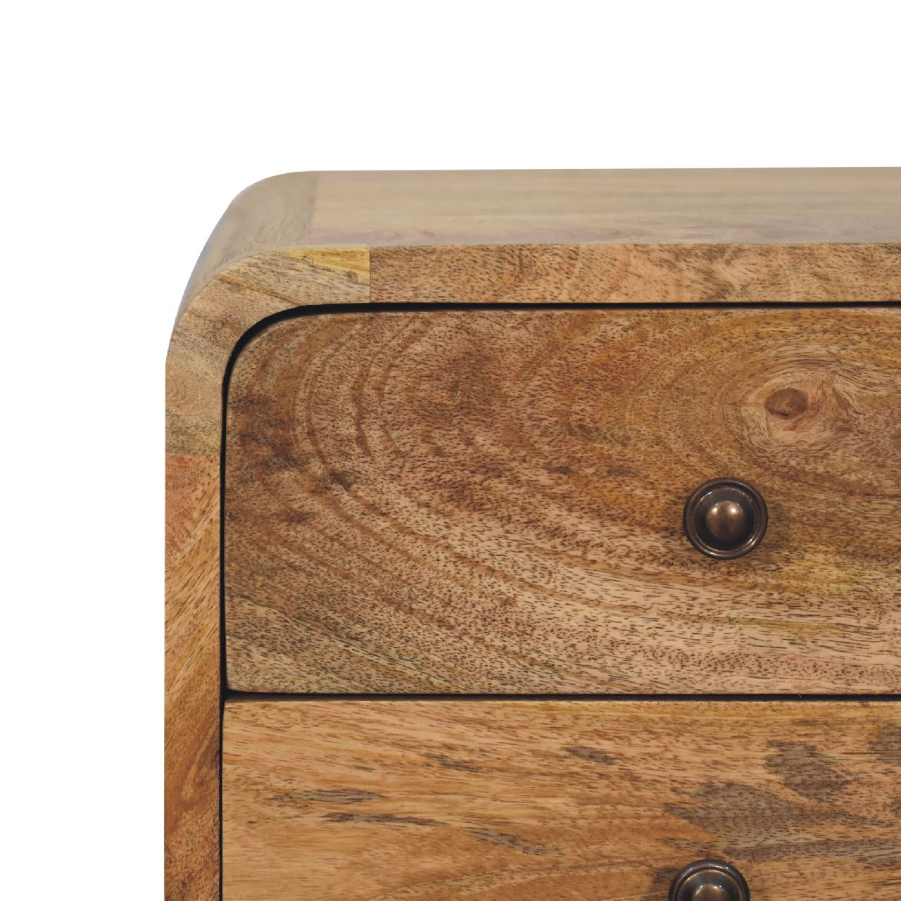 Mini Oak-ish Curved Nightstand