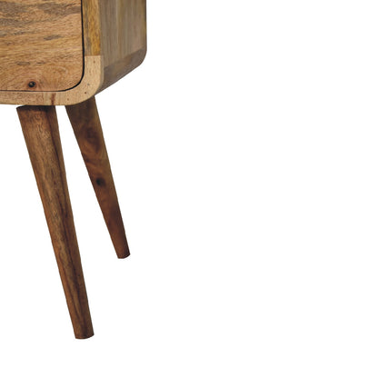 Mini Oak-ish Curved Nightstand