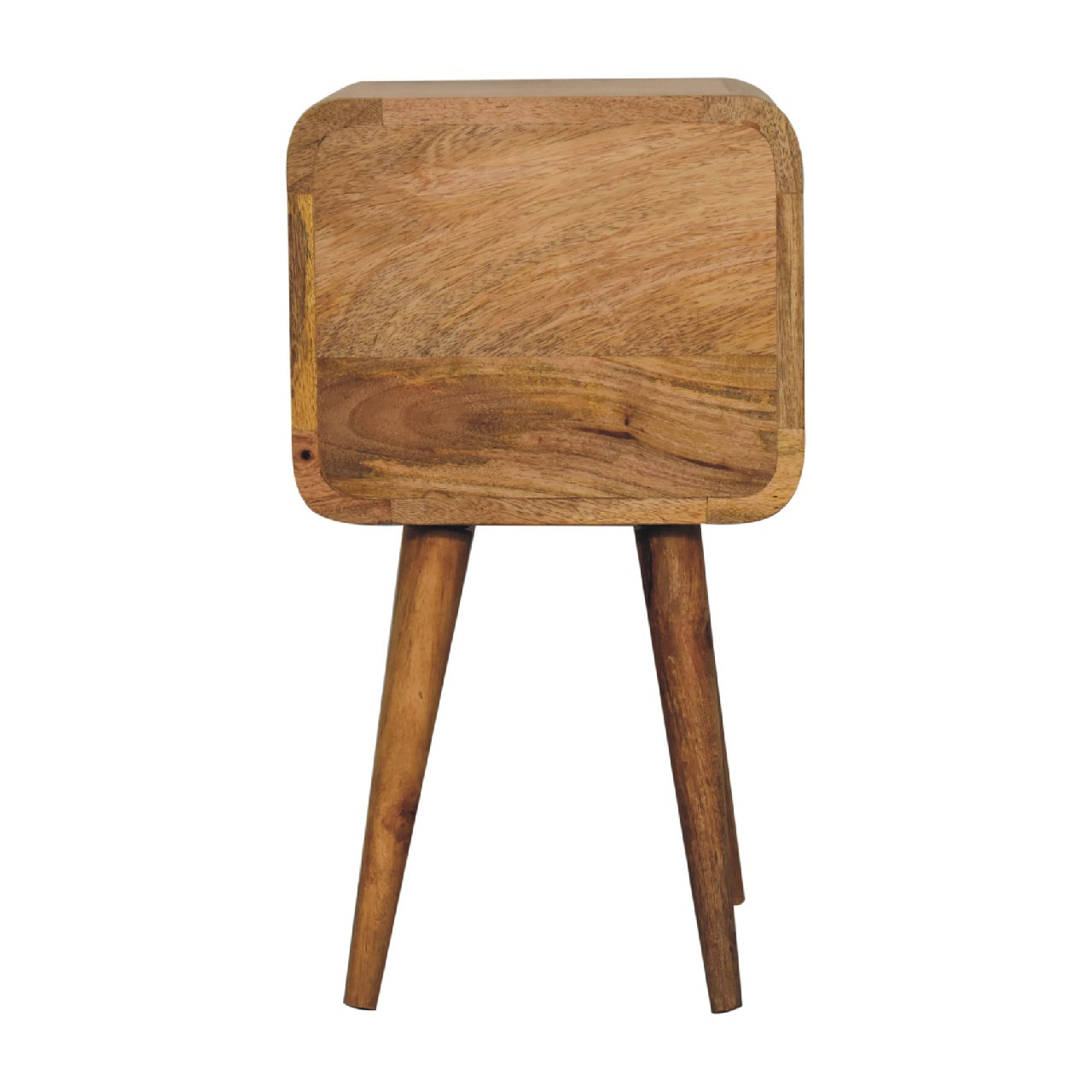 Mini Oak-ish Curved Nightstand