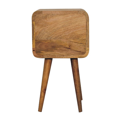 Mini Oak-ish Curved Nightstand