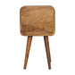 Mini Curved Nightstand - Oak Finish