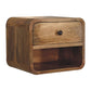 Mini Floating Nightstand - Oak Finish