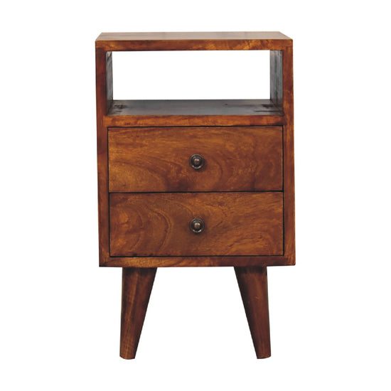 Mini Nightstand - Chestnut Finish