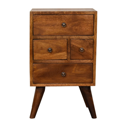 WillowStone 4 Drawer Multi Chestnut nightstand