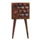 2-Drawer Mini Nightstand - Chestnut Finish