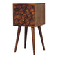 2-Drawer Mini Nightstand - Chestnut Finish