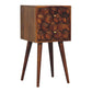 2-Drawer Mini Nightstand - Chestnut Finish
