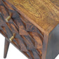 2-Drawer Mini Nightstand - Chestnut Finish