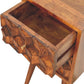 2-Drawer Mini Nightstand - Chestnut Finish