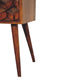 2-Drawer Mini Nightstand - Chestnut Finish