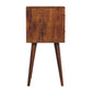 2-Drawer Mini Nightstand - Chestnut Finish