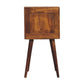 2-Drawer Mini Nightstand - Chestnut Finish