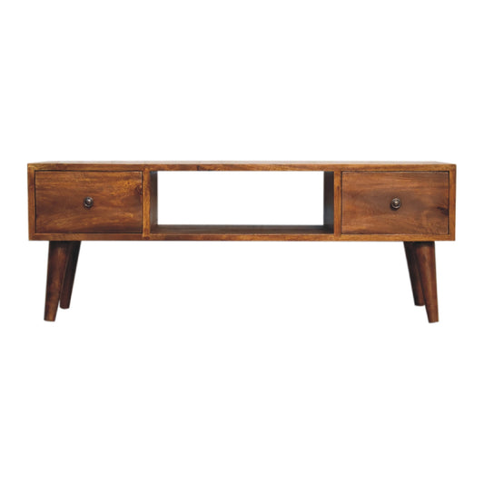 WillowStone Classic Chestnut Coffee Table – handcrafted solid wood furniture by WillowStone