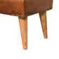 Leather Bouclé Buffalo Hide Bench