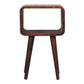 Mini Curved Nightstand - Chestnut Finish