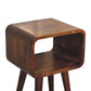 Mini Curved Nightstand - Chestnut Finish