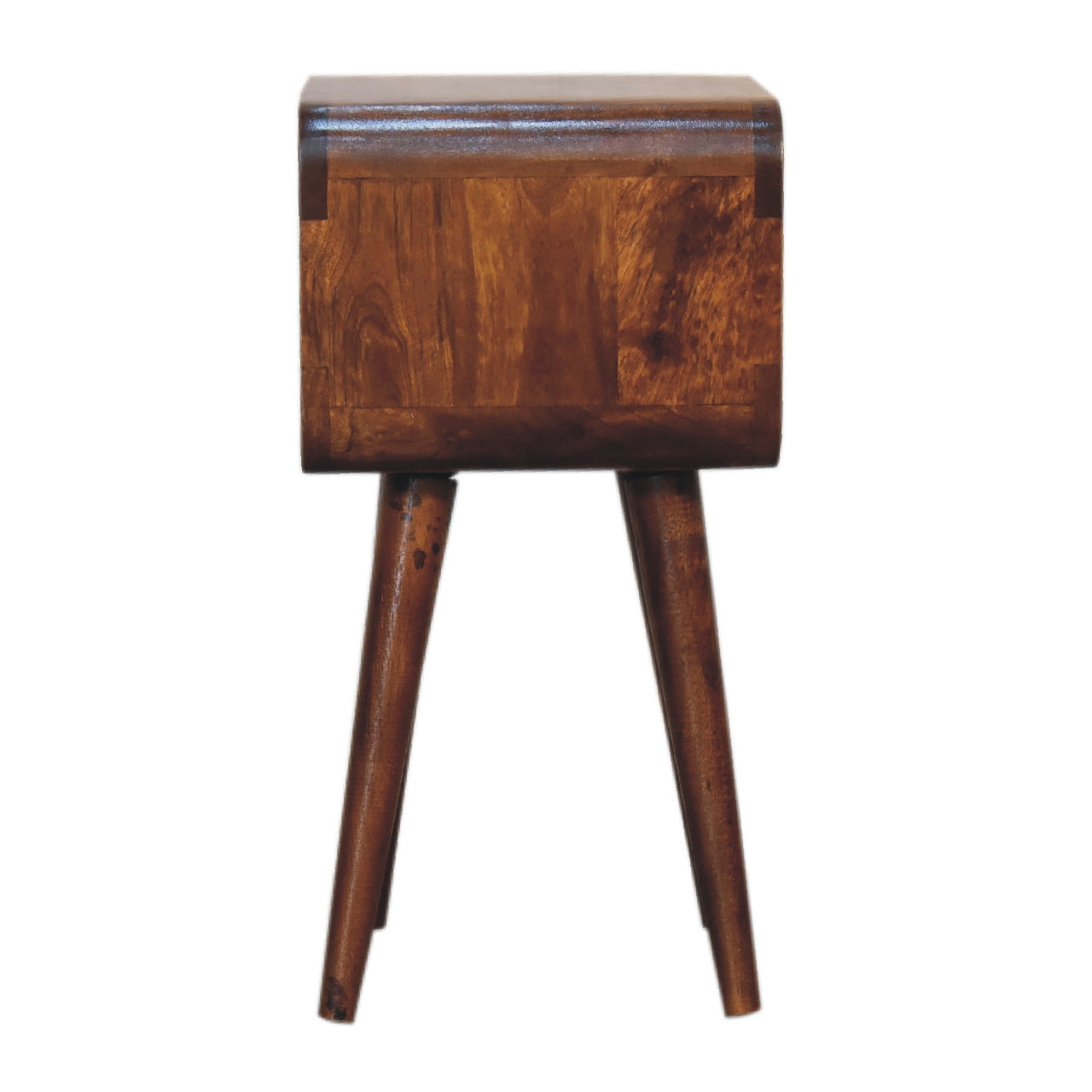 Mini Chestnut Curved Open Nightstand