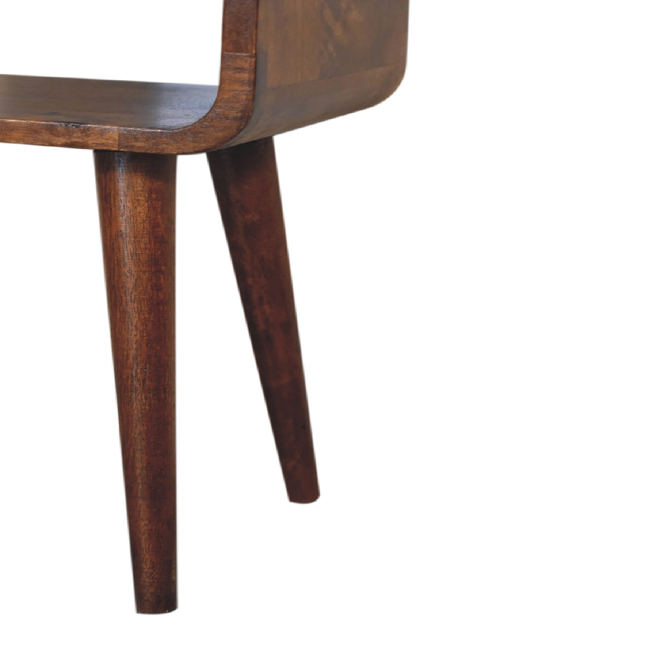 Mini Chestnut Curved Open Nightstand