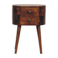 Mini Rounded Nightstand - Chestnut Finish