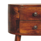 Mini Rounded Nightstand - Chestnut Finish