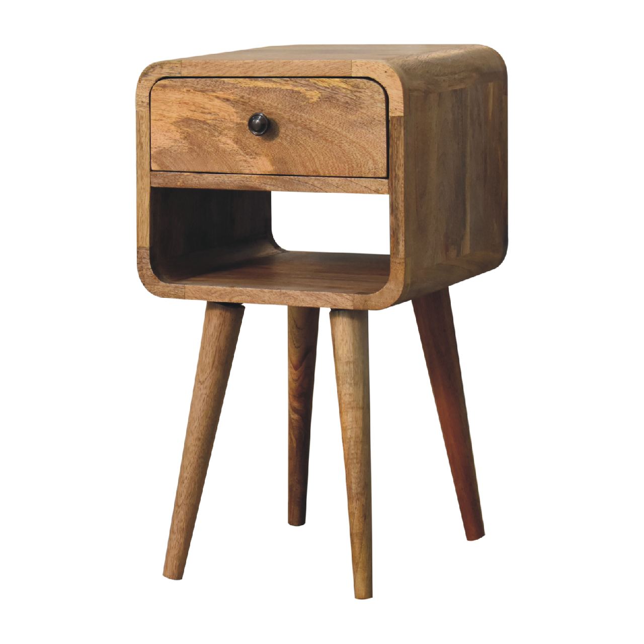 Mini Oak-ish Curve Lower Nightstand