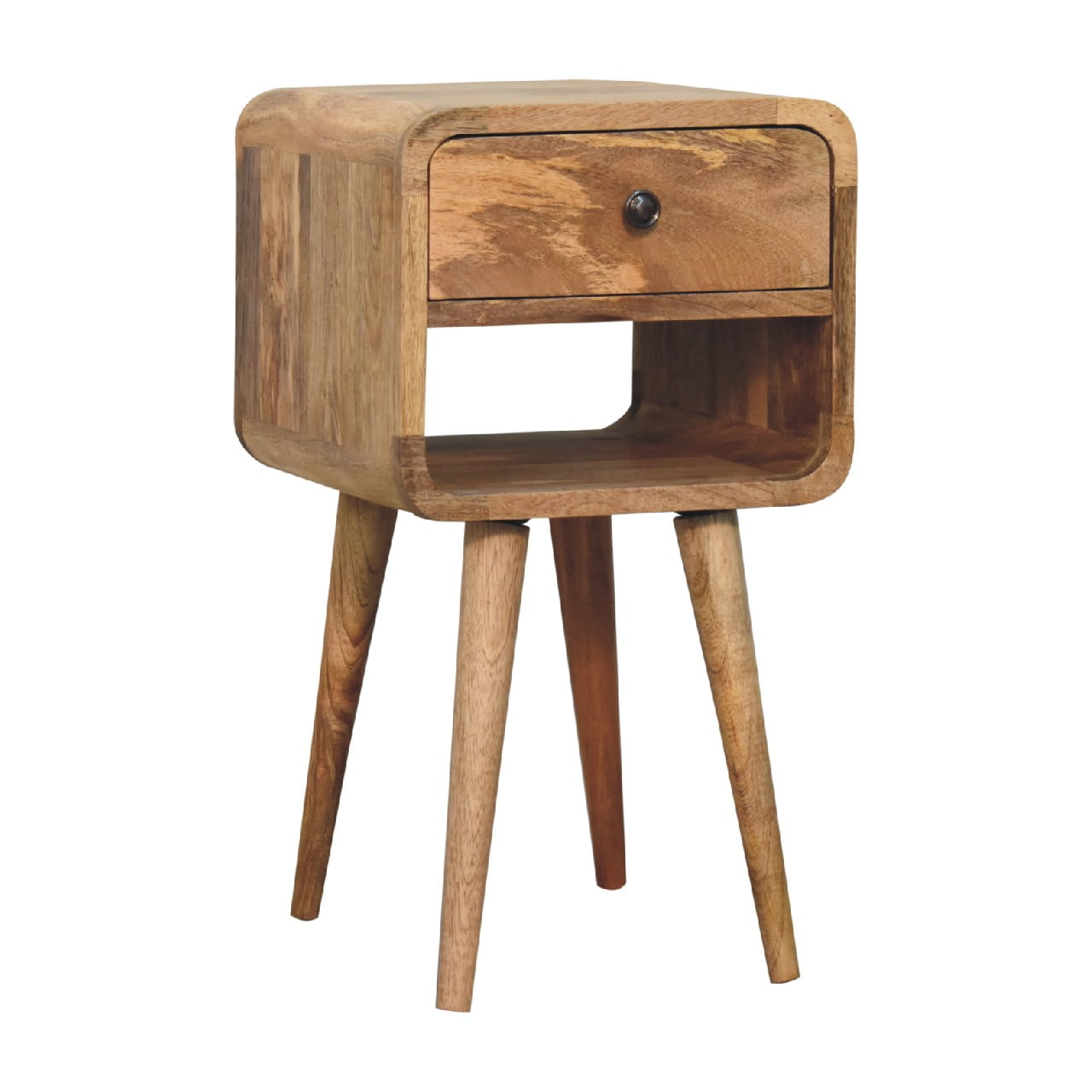 Mini Oak-ish Curve Lower Nightstand