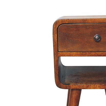 Mini Chestnut Curve Lower Nightstand