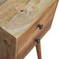 2-Drawer Mini Nightstand - Oak Finish