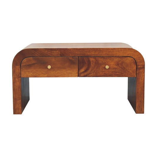 WillowStone Darcy Chestnut Coffee Table – handcrafted solid wood furniture by WillowStone