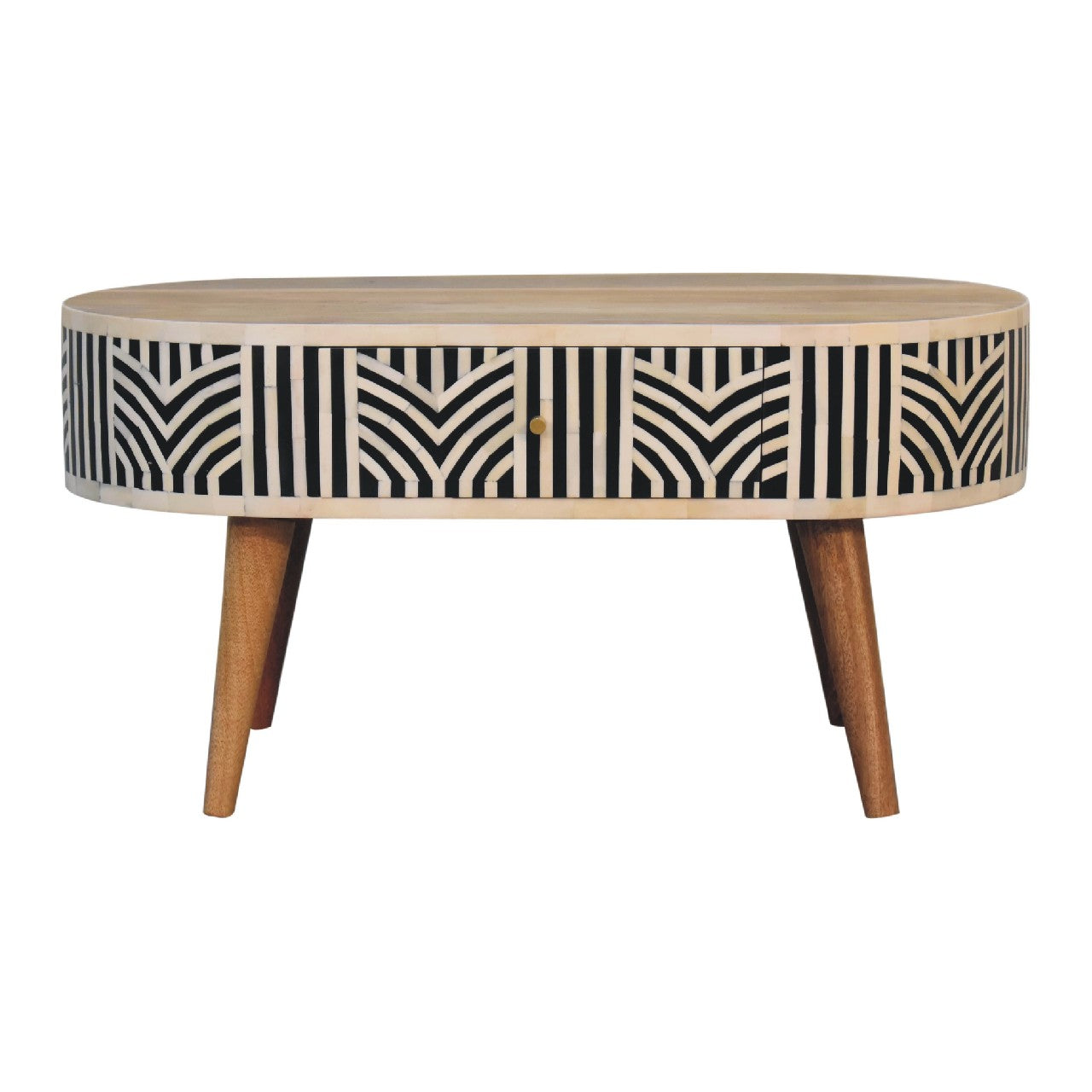 WillowStone Edessa Bone Inlay Coffee Table – handcrafted solid wood furniture by WillowStone