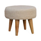 Bouclé Ottoman - Cream Finish
