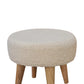 Bouclé Ottoman - Cream Finish