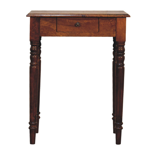 WillowStone Chestnut Turned Leg Writing Desk – handcrafted solid wood furniture by WillowStone