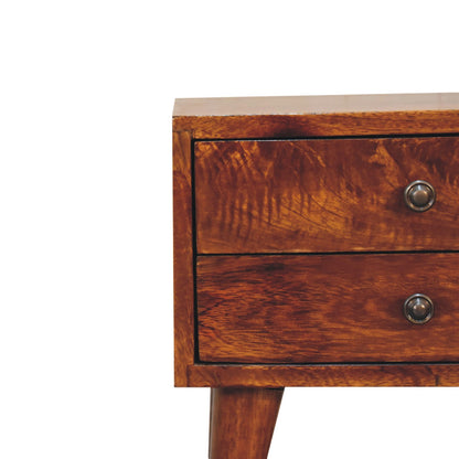 Mini Chestnut Modern Nightstand