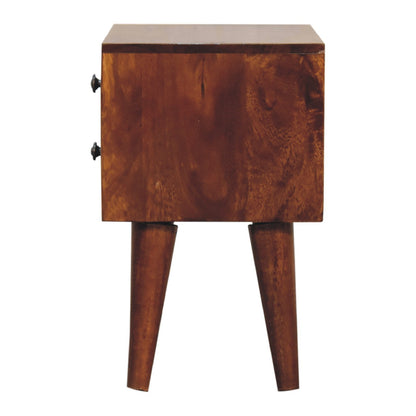 Mini Chestnut Modern Nightstand